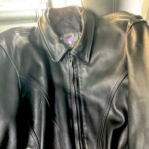 Classic leather men jacket